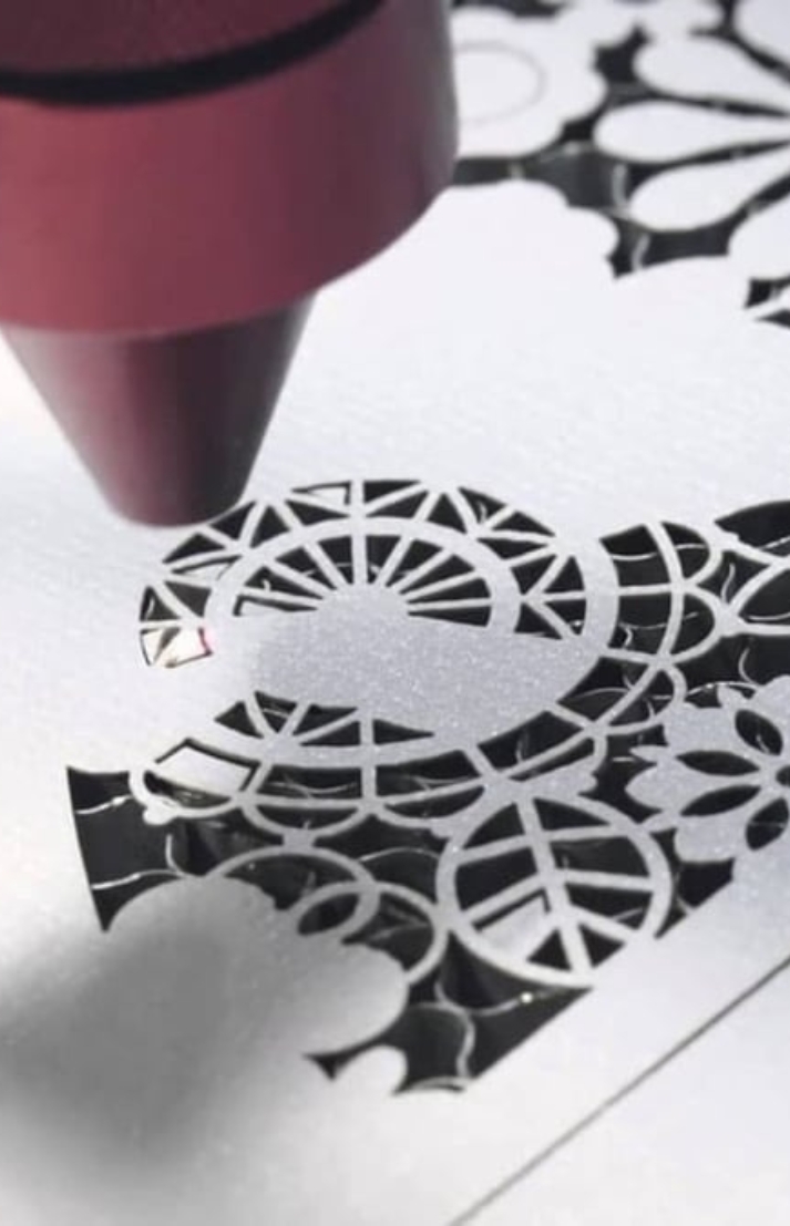 Laser cut metal production sample